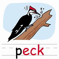 peck at